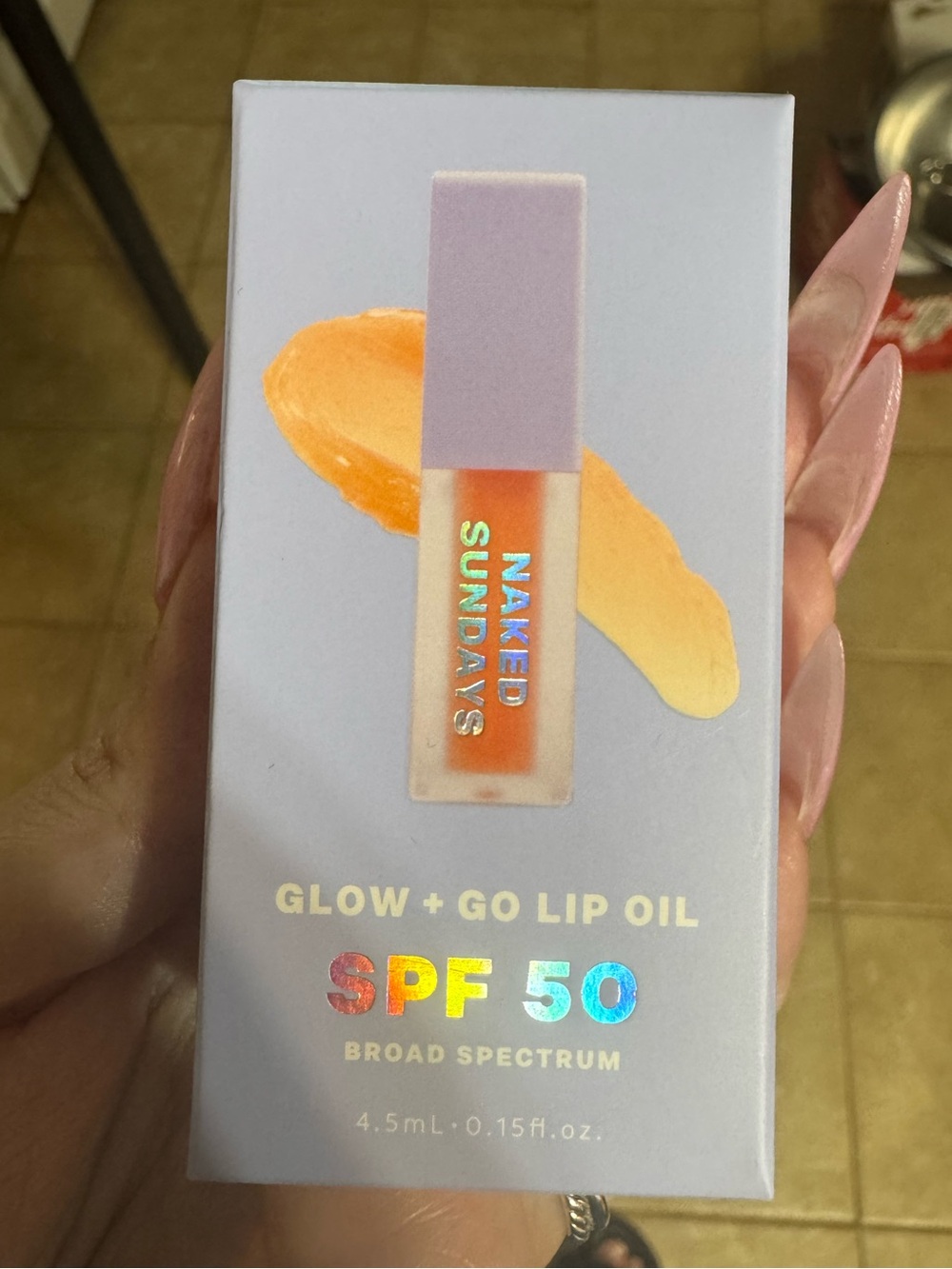 Naked Sundays SPF50 Glow + Go Lip Oil in Salted Caramel NEW SPF 50